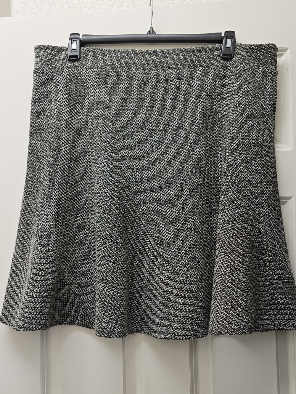 Worthington Black & White Textured A-Line Skirt | Size 18